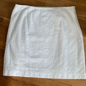 White Eyelet Skirt, LL Bean
